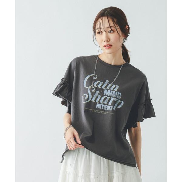 tシャツ ヘビロッTEEフリルプリント半袖/663965 レディース