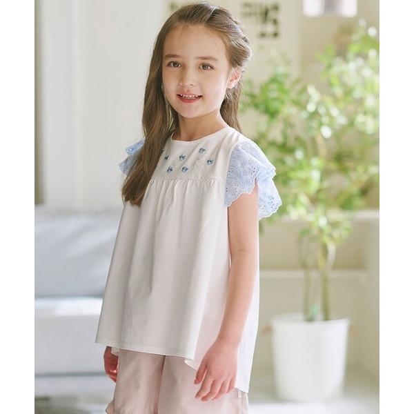 tシャツ 「150-160cm」 petit fleur エンブロイダリーチュニック キッズ 子供服