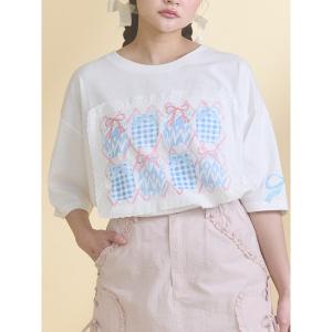 tシャツ ひみつのゆらめきフレームTee レディース