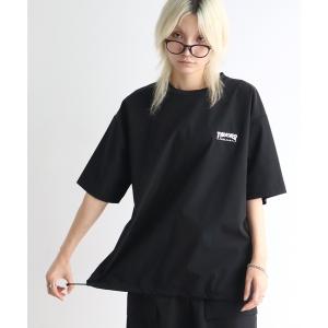 uvカット tシャツ 「THRASHER/スラッシャー」接触冷感 ドローコード付き 半袖Tシャツ メンズ レディース