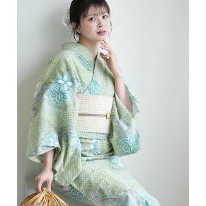 utatane 浴衣 有松絞り浴衣3点セット 月影の菖蒲 レディース