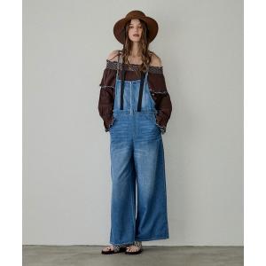 サロペット オーバーオール ライトオンスデニムサロペット レディース