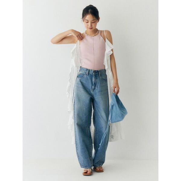 キャミソール カットワークフリルデザインキャミソール