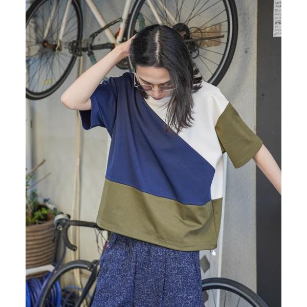 tシャツ ATELANE /パネル切替TEE メンズ レディース