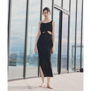 水着 ASYMMETRY SHEER CAMISOLE SET SWIM WEAR レディース