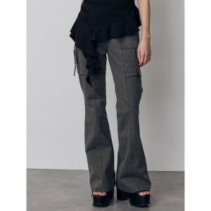 カーゴパンツ フレアカーゴパンツ レディース