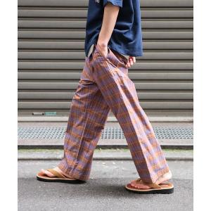 ワイドパンツ パンツ チェックブロードパンツ メンズ｜ZOZOTOWN Yahoo!店