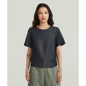 tシャツ Woven T-Shirt/バックデザインウーブンTシャツ レディース