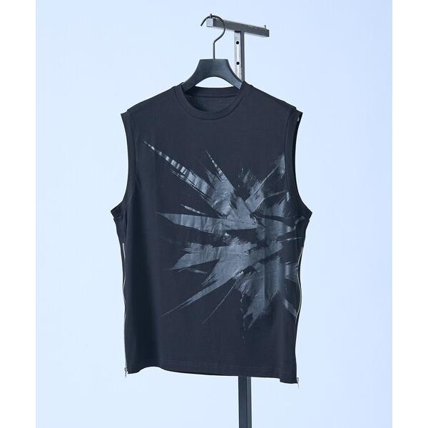 tシャツ ジップ ノースリーブTシャツ メンズ