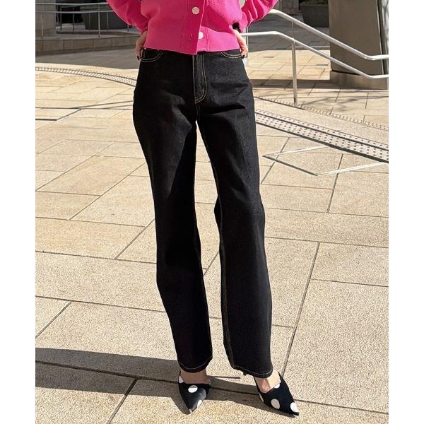 ジーンズ デニム デニムパンツ 美脚ストレートデニム レディース