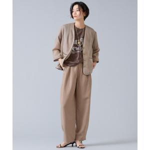パンツ リネンタンブラーカーブパンツ レディース