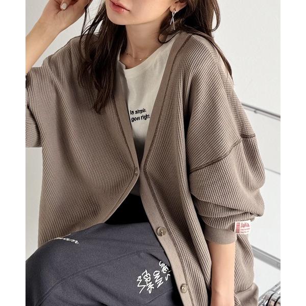 「Java」 カーディガン LARGE モカ レディース