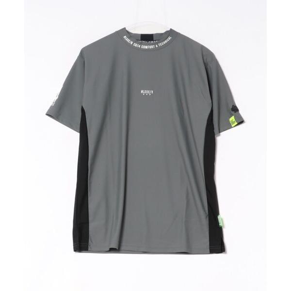 tシャツ (RM)「LUXE/R GOLF」ストレッチ スムース ロゴ ハイネック Tシャツ メンズ...