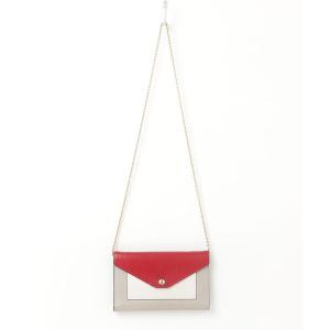 「CELINE」 ショルダーバッグ - レッド レディース