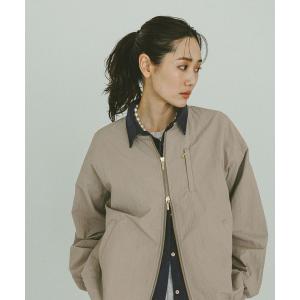 「GLOBAL WORK」 ナイロンブルゾン LARGE モカ レディース