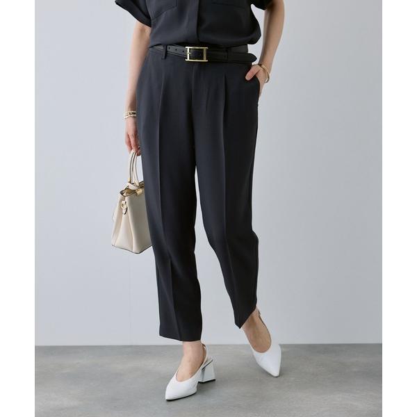 スラックス パンツ 「防シワ」サマナチュラリュクス センタープレステーパードパンツ「CROSS FU...