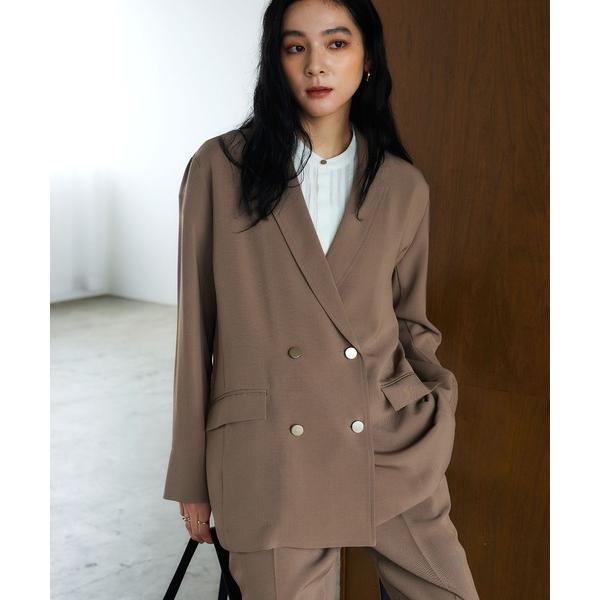 ジャケット テーラードジャケット 「防シワ」サマナチュラリュクス 金釦テーラードダブルジャケット「C...