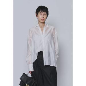 ブラウス シャツ シアーテンセルシャツ レディース