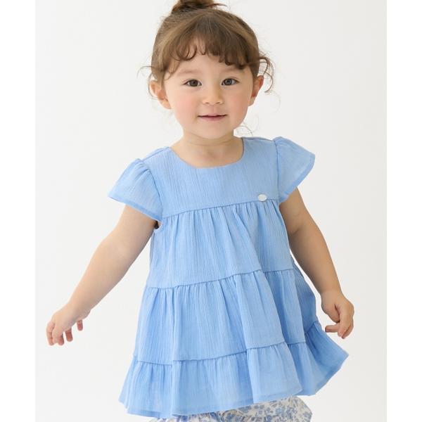 チュニック 「スマイル/冷感/リンク」楊柳チュニック キッズ 子供服 女の子