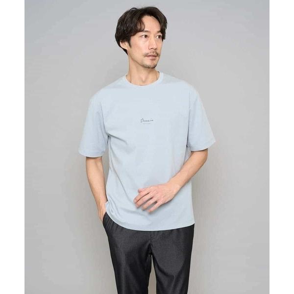 tシャツ 「イージーケア/洗濯機で洗える/速乾/毛玉になりにくい/接触冷感」ミニロゴプリントセミワイ...