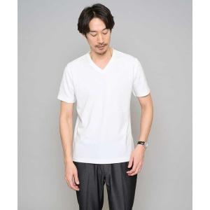 tシャツ 「イージーケア/洗濯機で洗える」キカジャカードＶネックスマートＴシャツ メンズ