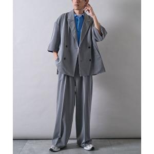セットアップ 半袖ダブルテーラードセットアップ メンズ