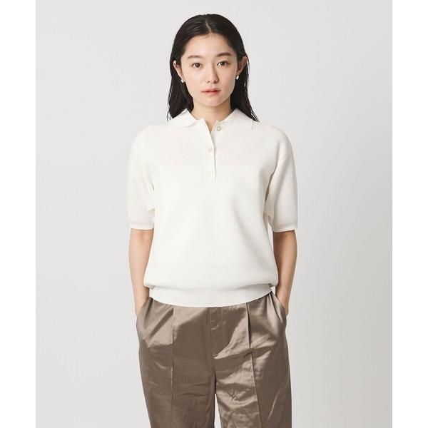 ニット セーター 「MARW UNITED ARROWS」ポロカラー ショートスリーブ ニット レデ...