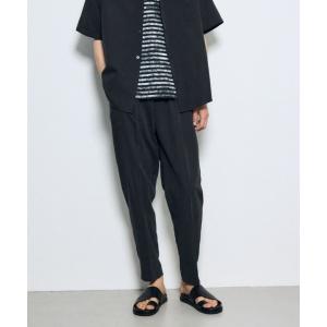 スラックス 接触冷感フェイクスエードスリムパンツ メンズ