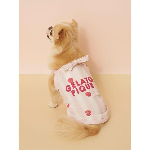 犬 服 「CAT＆DOG」「接触冷感」 ストライプ柄Coolingプルオーバー