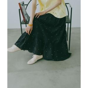 ロング スカート 夏 meets India/ティアード刺繍スカート/625306