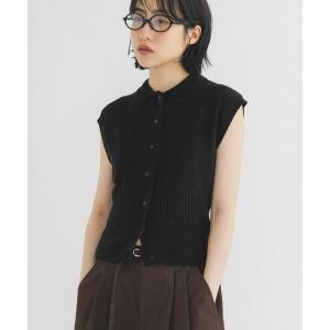 ニット セーター スリーブレスニットシャツ レディース