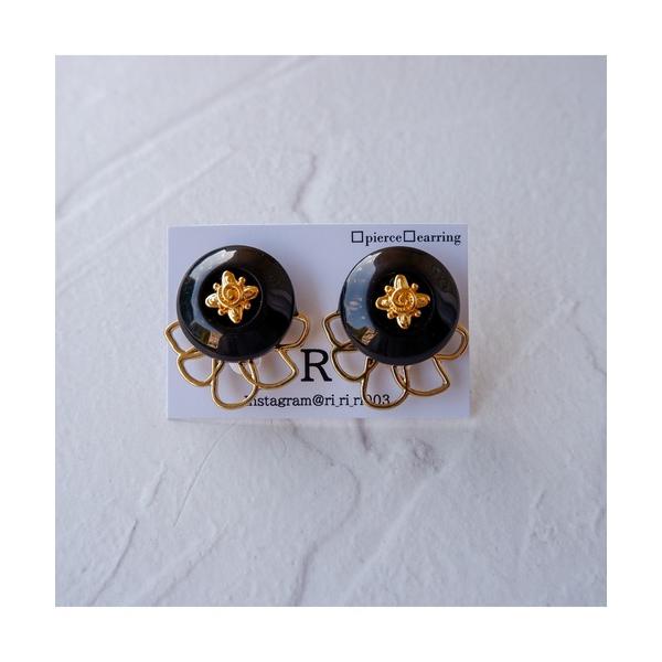 イヤリング 「R」1004e　ボタンイヤリング(MA) レディース