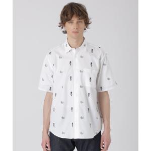シャツ 半袖 ガーズマン＆コーギーカットジャカードハーフスリーブシャツ メンズ