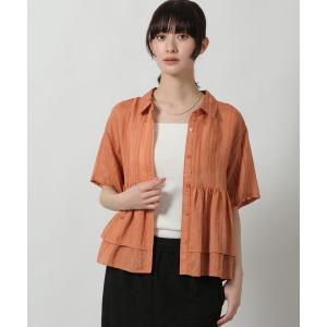 ブラウス シャツ モールストライプフリルシャツ / 657238 レディース