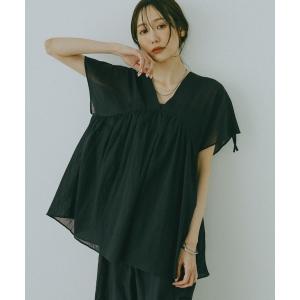 ブラウス シャツ 夏 半袖 エアリーリラックスギ...の商品画像