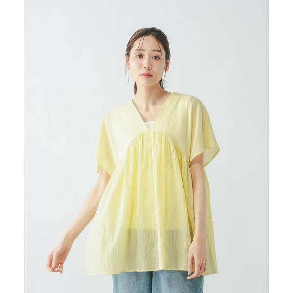 ブラウス シャツ エアリーリラックスギャザーブラウス/636648 レディース