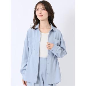 セットアップ 「ストレッチ ゆったり リラックス」m.f.エディトリアル レディース タンブラーオックス シャツ ジャケット(セットアップ可能)