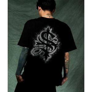 tシャツ A'GEM/9 × .kom 「SUPPLIER/サプライヤー」 Spray Cross Rhinestone Tee/スプレークロスラインストーンTシャツ メンズ レディース