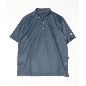 シャツ キャロウェイ  かざあなメッシュシャンブレー柄半袖シャツ メンズ