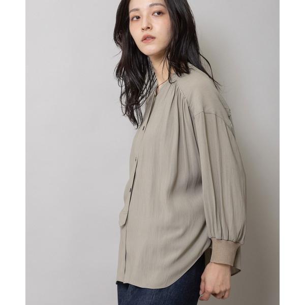 tシャツ エアーフローデシン×リブカフスブラウス レディース