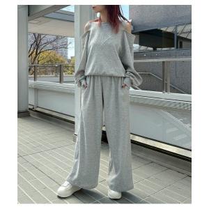 セットアップ 「DESERT ROSE/デザートローズ」オープンショルダーセットアップスウェット レディース