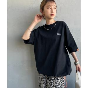 tシャツ 「UNIVERSAL OVERALL/ユニバーサルオーバーオール」 別注 ドローコード付き ワイドシルエットTシャツ レディース メンズ