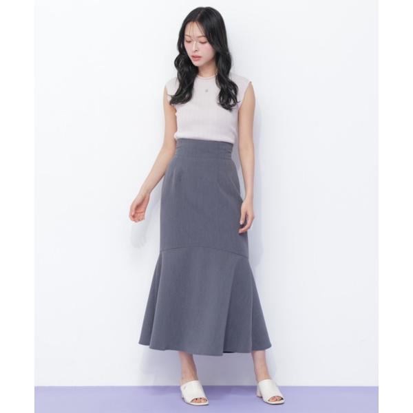 ロング スカート バックレースダウンマーメイドスカート