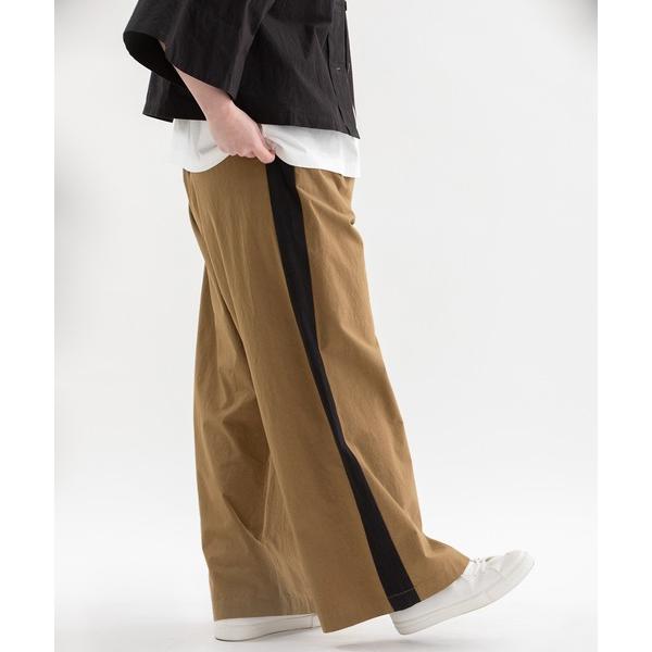 ワイドパンツ パンツ サイドラインイージーワイドパンツ レディース