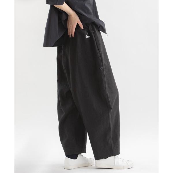パンツ Pomme plus rond ラミー綾9分パンツ レディース