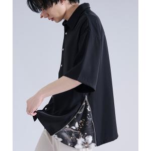 シャツ 「新色追加」2wayサイドジップガラパターンシャツ メンズ レディース