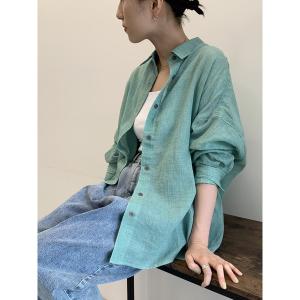 ブラウス シャツ 「新色追加」シャンブレーボイルシャツ(セットアップ可) レディース