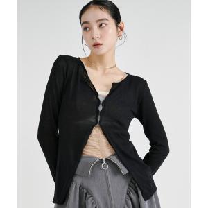 カーディガン 「UVCUT」sheer hook cardigan シアーカーディガン レディース