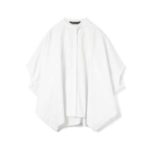 ブラウス シャツ mizuiro ind スタンドカラーコクーンシャツ レディース