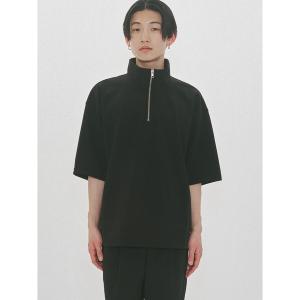 tシャツ MIDIUMISOLID Men’s ハーフジップワイドプルオーバー メンズ